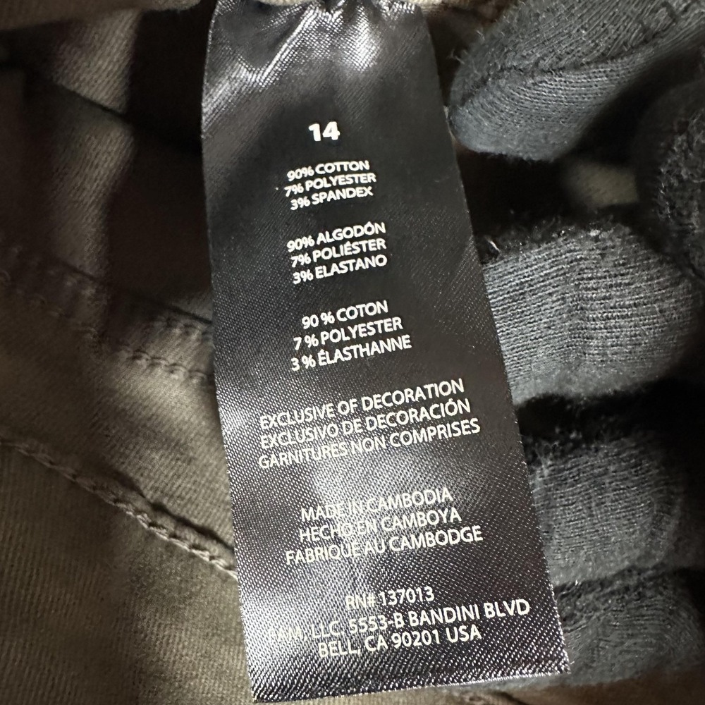NWT Banana Republic Pants Womens 14 High Rise Twill Stretch Casual Cotton Blend - Picture 4 of 12